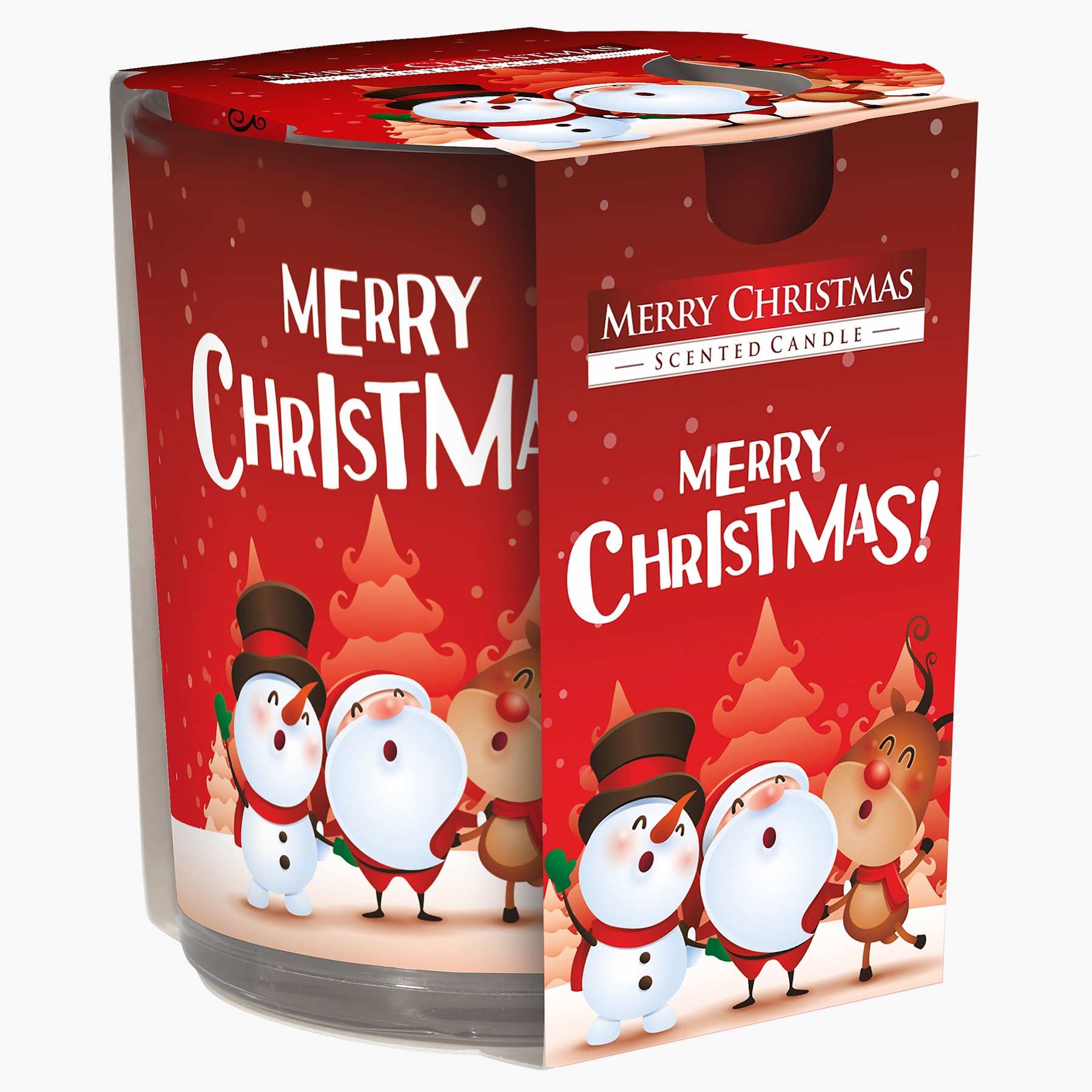 Lumanare parfumata in pahar imprimat - Merry Christmas