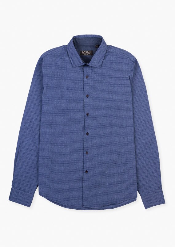 Camasa barbati,LOSAN,3305,maneca lunga,Albastru Indigo,XL