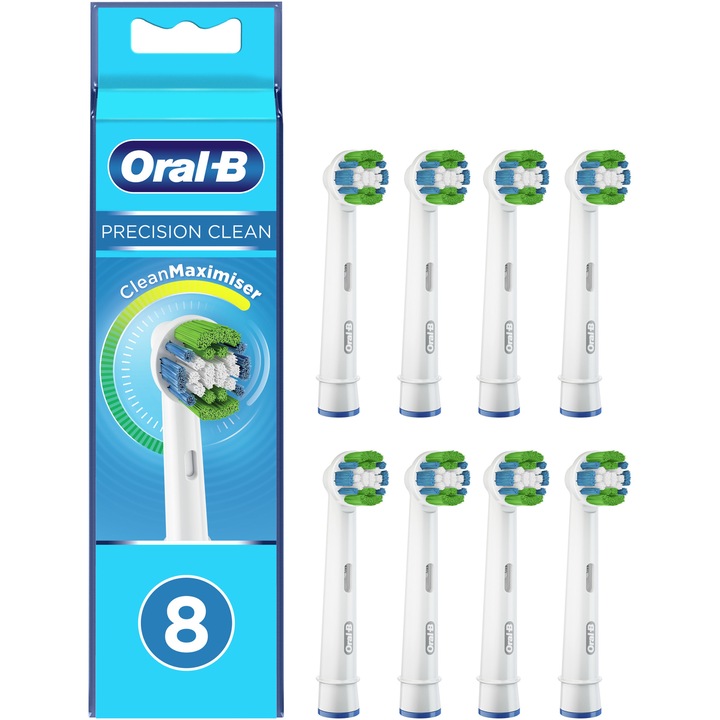 Oral-B Precision Clean elektromos fogkefe pótfej, CleanMaximiser technológia, 8 db