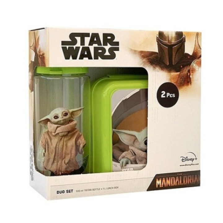 Star Wars Yoda Szendvicsdoboz + Műanyag kulacs szett díszdobozban