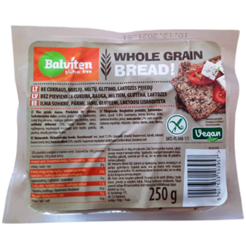 Paine cu seminte fara gluten Balviten, 250g Paine cu seminte fara gluten Balviten, 250g