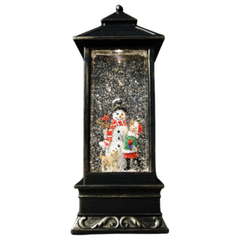 Decoratiune Craciun in Forma de Felinar Inalt cu Om de Zapada, cu Lumina Ambientala si Muzica Decoratiune Craciun in Forma de Felinar Inalt cu Om de Zapada, cu Lumina Ambientala si Muzica