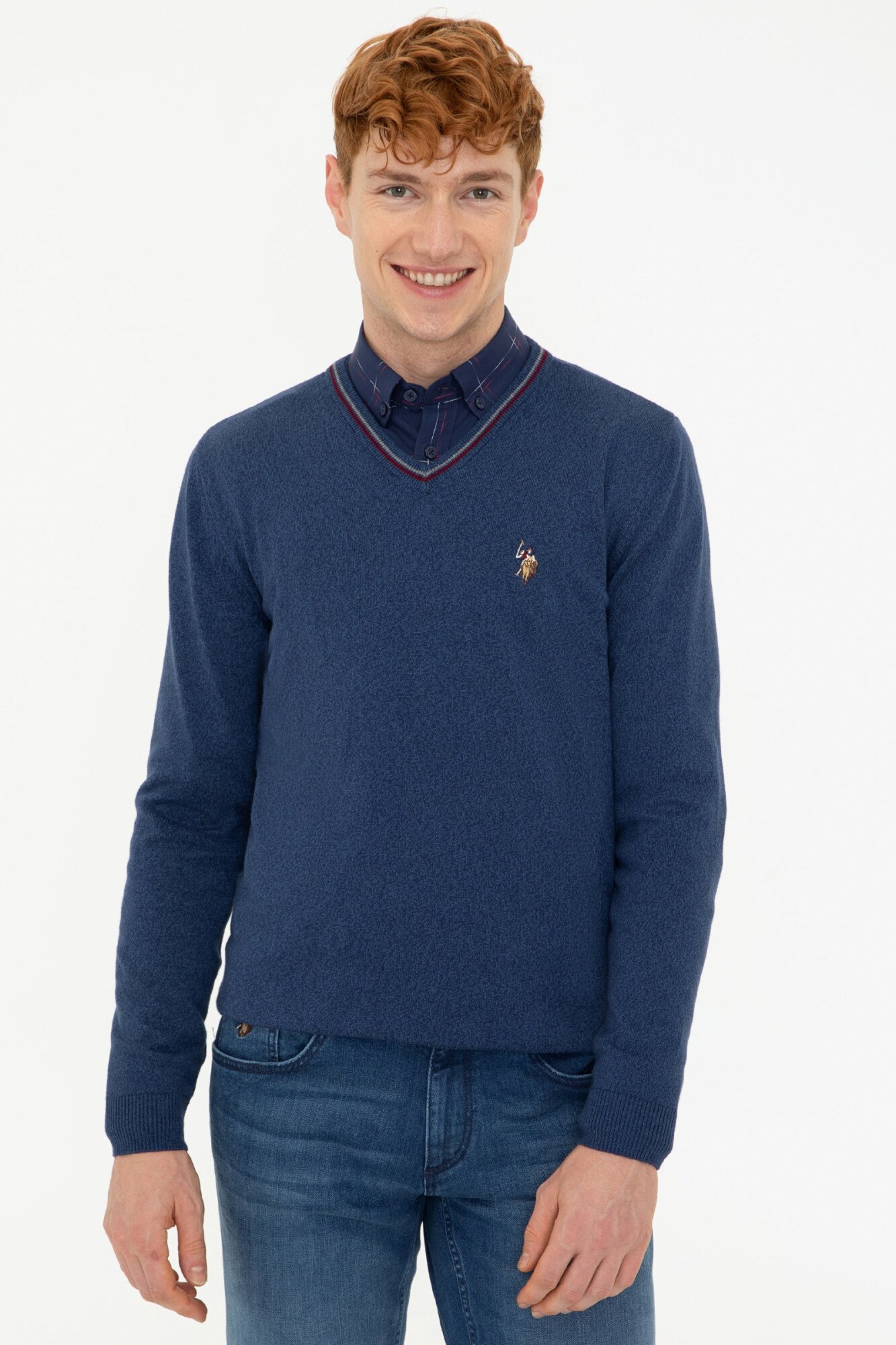 Pulover Barbat,U.S Polo Assn.,1259758, Indigo