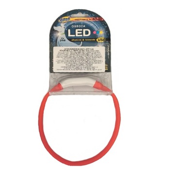 Zgarda caini din silicon Hilton cu leduri, Rosu, reincarcabila cu USB inclus, 40 cm Zgarda caini din silicon Hilton cu leduri, Rosu, reincarcabila cu USB inclus, 40 cm