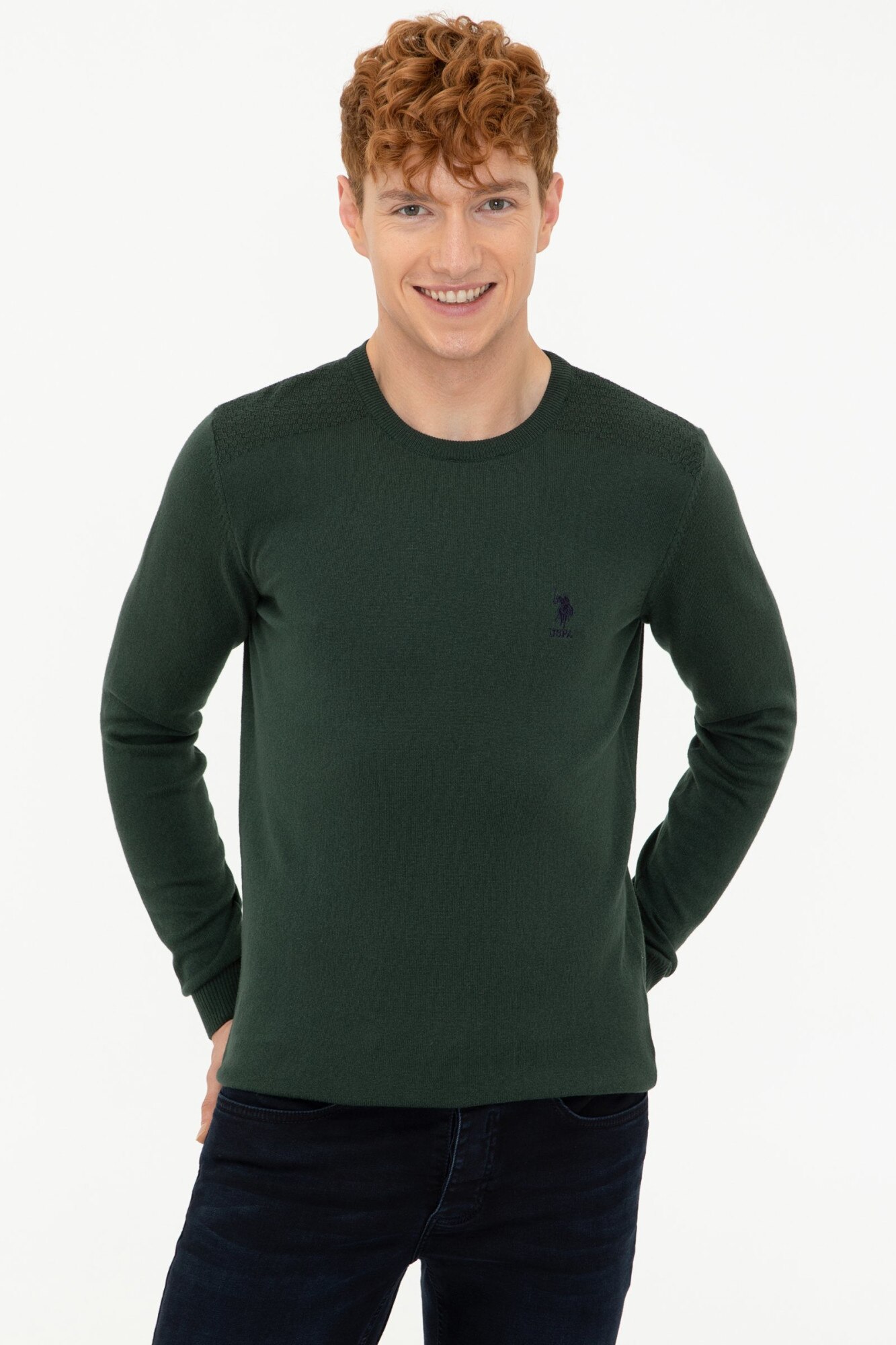 Pulover Barbat,U.S Polo Assn.,1259746, Verde