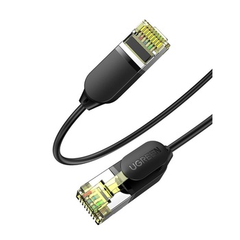 Cablu de retea, UGREEN, NW149, FTP Ethernet RJ45, Cat 7, Lungime 2 m, 10 GB/s, Conectori placati cu aur 24K, Negru, PVC Cablu de retea, UGREEN, NW149, FTP Ethernet RJ45, Cat 7, Lungime 2 m, 10 GB/s, Conectori placati cu aur 24K, Negru, PVC