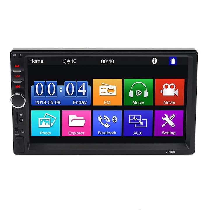 Navigatie MirrorLink mp5 player auto 7018B, Rama, Suporti prindere, Bluetooth, Divix , AVI , USB , SD Card , AUX
