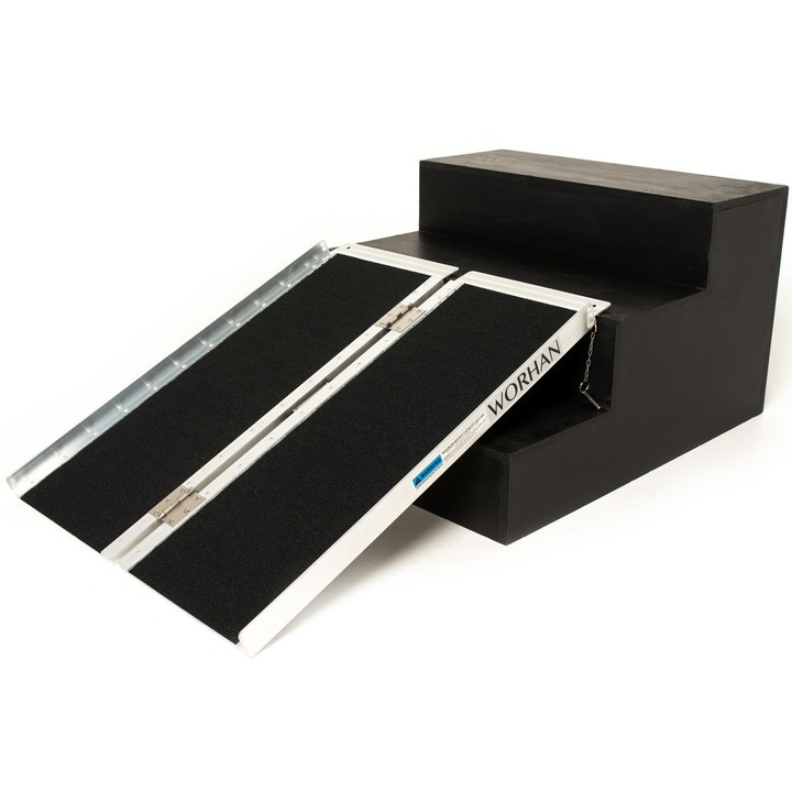 Összecsukható rámpa, Worhan, alumínium, 91,5x74 cm, 272 kg