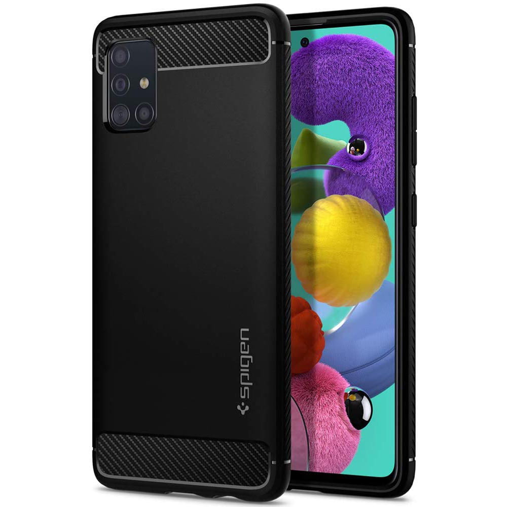 Husa de protectie Spigen Rugged Armor pentru Samsung Galaxy A51, TPU, Negru
