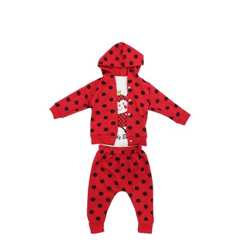 Set 3 piese, Lady Bug, rosu cu buline Set 3 piese, Lady Bug, rosu cu buline