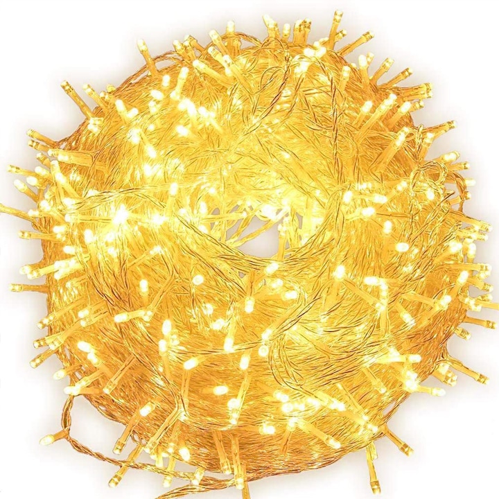 Ghirlanda Luminoasa Decorativa Cablu Transparent 100 m cu 1000 LEDuri