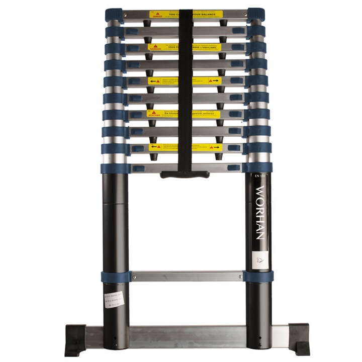 Scara telescopica A-Line, Worhan, 3.2 m, Argintiu