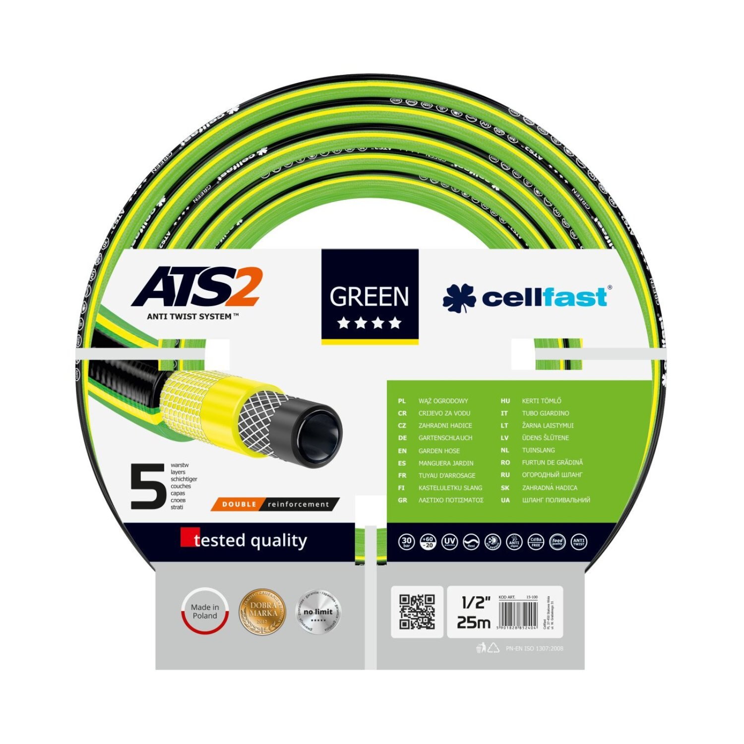 Furtun de gradina GREEN ATS2™ 1/2''' 25 m