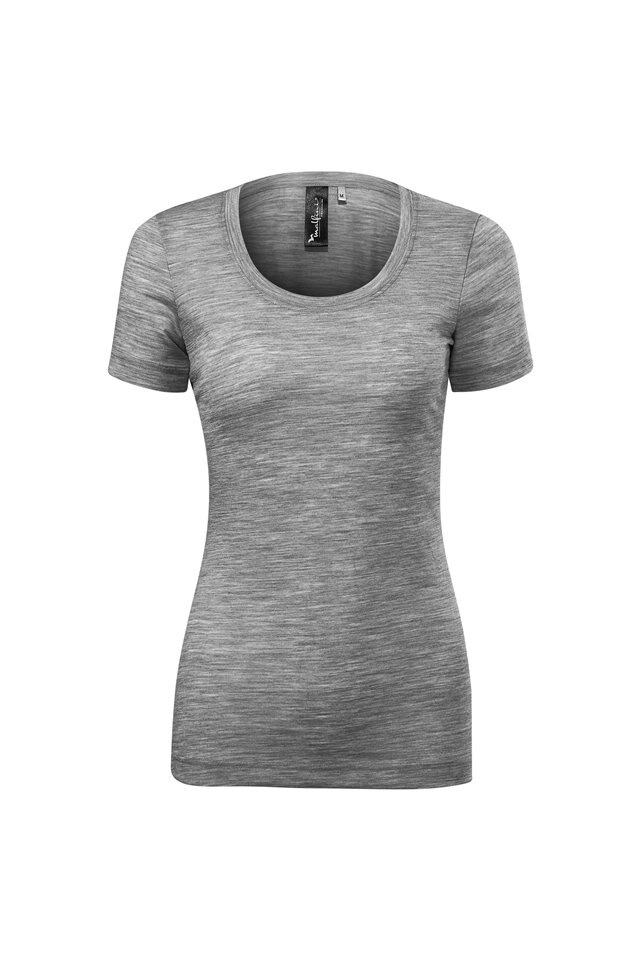 Tricou pentru dama, lana merino - 158, Gri inchis