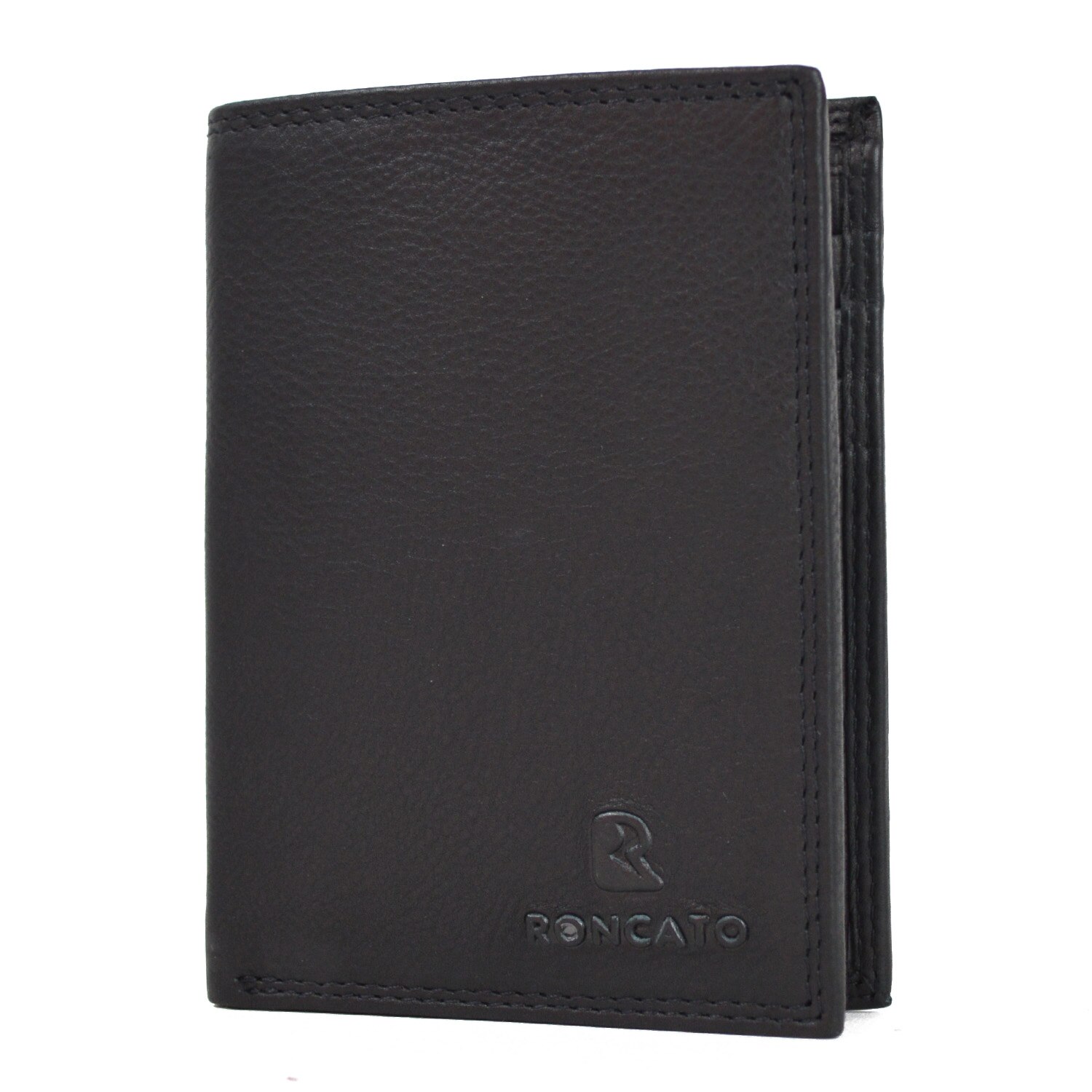 Portofel pentru barbati Roncato PT677, piele naturala, negru