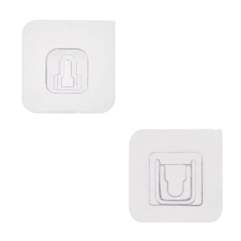 Set 10 Carlig Dublu Autoadeziv 6 x 6 x 1 cm Set 10 Carlig Dublu Autoadeziv 6 x 6 x 1 cm