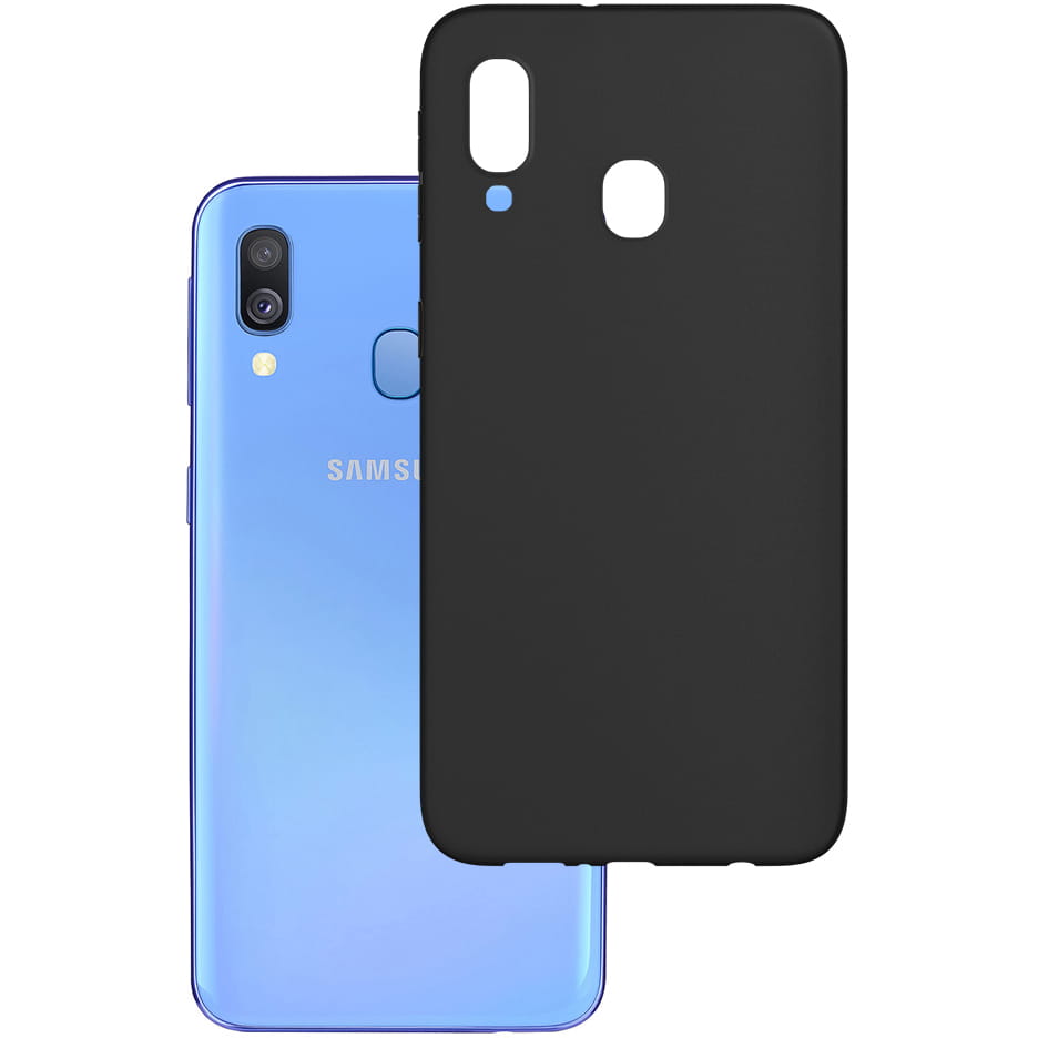 Husa de protectie 3MK Matt Case pentru Samsung Galaxy A40, 1.2mm, Negru
