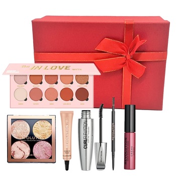 Set Obsession - Paleta de farduri 10 culori, Paleta de contur 4 x 2,2g, Baza de machiaj 10ml, Creion sprancene 0.05g, Ruj lichid 6ml, Mascara pentru definire 8ml Makeup Revolution Set Obsession - Paleta de farduri 10 culori, Paleta de contur 4 x 2,2g, Baza de machiaj 10ml, Creion sprancene 0.05g, Ruj lichid 6ml, Mascara pentru definire 8ml Makeup Revolution