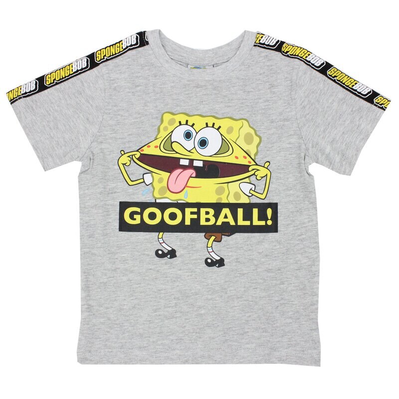 Tricou baieti, 95% bumbac, SPONGEBOB, gri