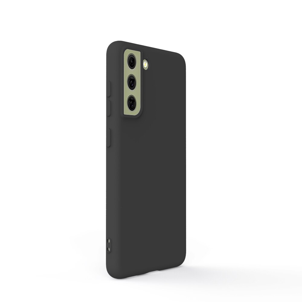 Husa Lemontti Silicon Soft Slim compatibila cu Samsung Galaxy S21 FE, Black