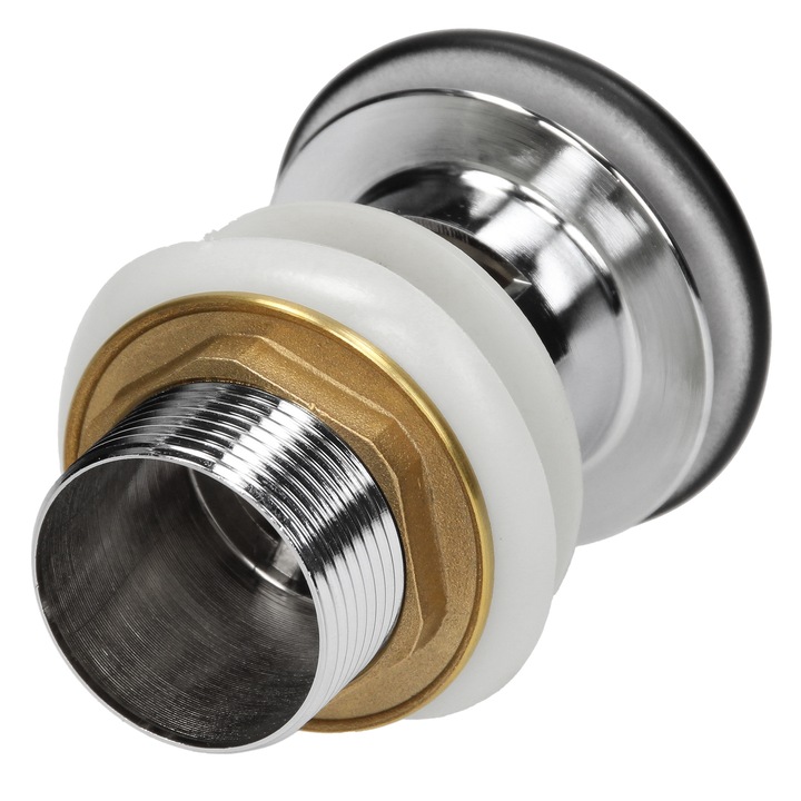 Ventil chiuveta Push-Open, ML-Design, 41,2 mm, otel inoxidabil, ceramica