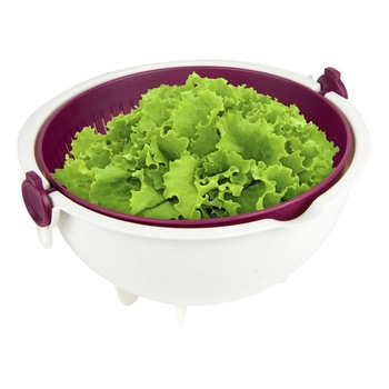 Strecuratoare sau bol pentru salata sau spalat fructe, CMP, rotund 2 in 1, 11.8x22.5x22 cm, Alb Strecuratoare sau bol pentru salata sau spalat fructe, CMP, rotund 2 in 1, 11.8x22.5x22 cm, Alb