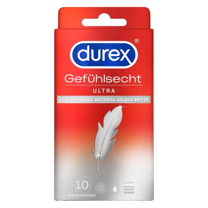 Презервативи Durex Real Feel Ultra, 10 бр