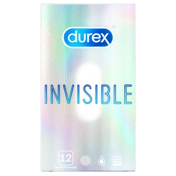 Prezervative Durex Invisible, Extrem de elastice si subtiri, 10 buc Prezervative Durex Invisible, Extrem de elastice si subtiri, 10 buc
