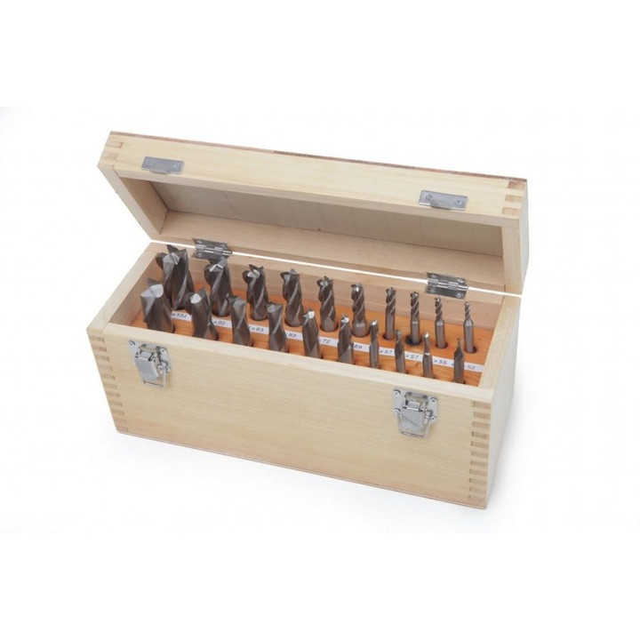 Комплект за фрезоване, HBM, 3-20 мм, HSS, 8% кобалт, 20 части