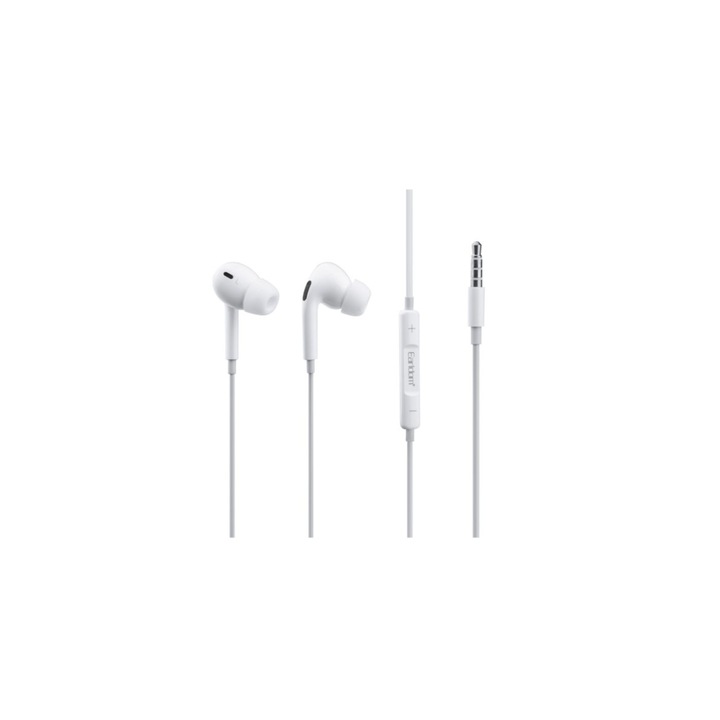 Casti in ear, Ultra Bass, conector jack, Alb