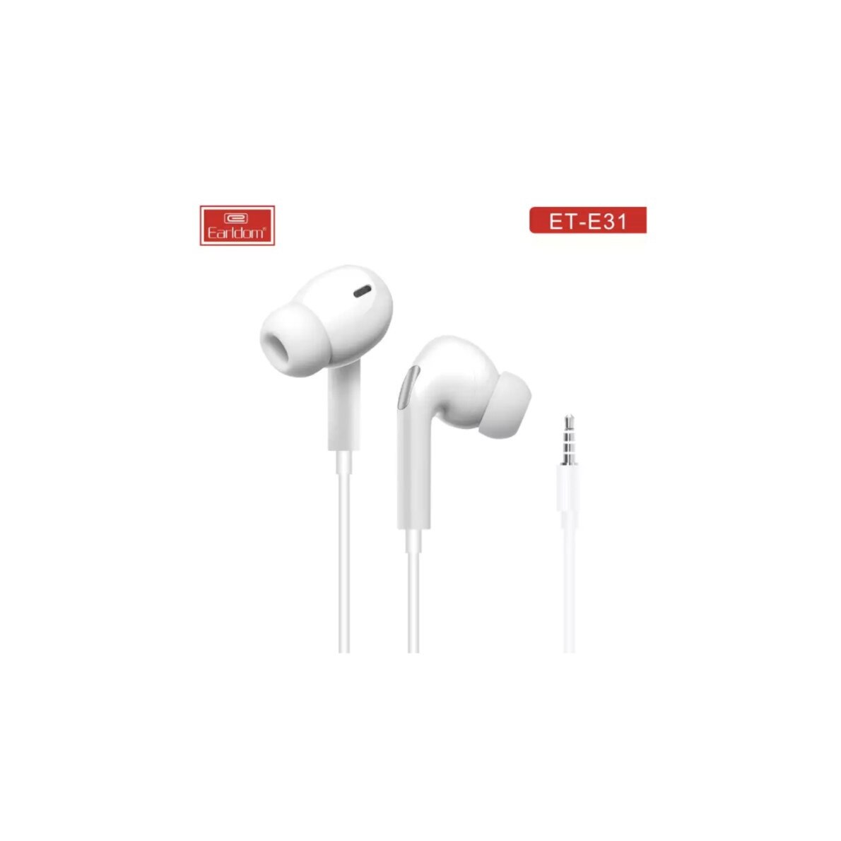 Casti in ear, Ultra Bass, conector jack, Alb