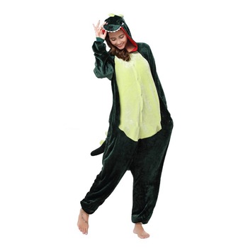 Costum de carnaval, ZZZ sleep GOOD SLEEPING !, tip salopeta KIGURUMI, model Crocodil de Nil, Verde, stil Onesie, marime xS Costum de carnaval, ZZZ sleep GOOD SLEEPING !, tip salopeta KIGURUMI, model Crocodil de Nil, Verde, stil Onesie, marime xS