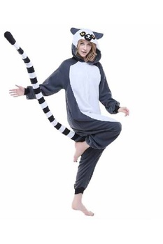 Pijama intreaga Kigurumi, Model Lemur , Marime L , culoare Negru Pijama intreaga Kigurumi, Model Lemur , Marime L , culoare Negru