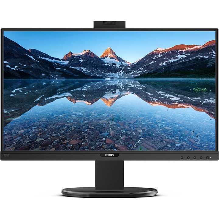 Philips Monitor, LED IPS, 27', WQHD, DisplayPort, adaptív szinkronizálás, USB-C, Vesa, webkamera, fekete