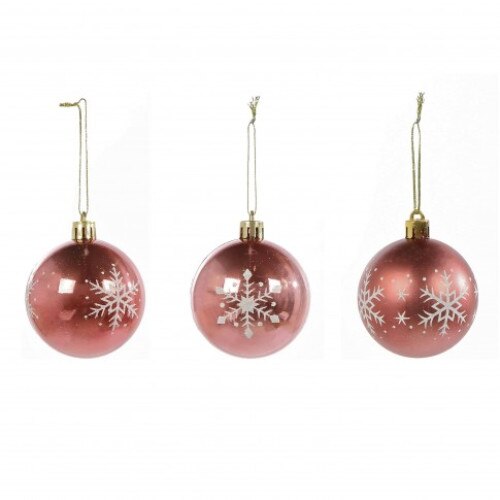 Set 3 globuri iMK®, Diametrul 6 cm, Visinii