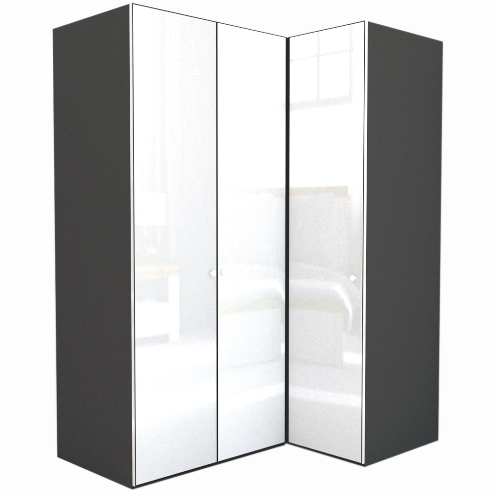 Dulap de Colt Genarom LEX Model B, Gri Lucios, 170-117 x 218 x 66 cm