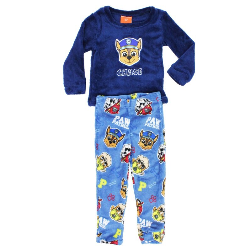 Pijama maneca lunga, pluss din poliester, Chase, bluemarin