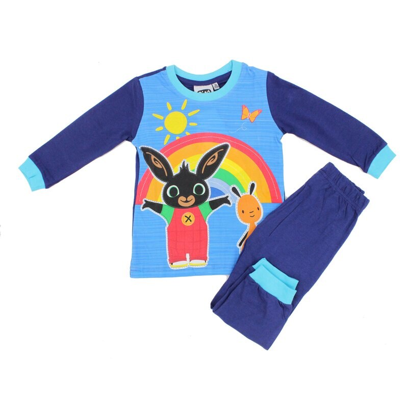 Pijama maneca lunga, bumbac, Bing, bluemarin