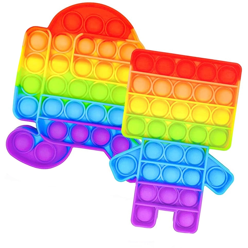 Set 2 Jucarii Zenuk® - Pop It, Fidget Toys, Sensory, Among Us, Roblox, Multicolor