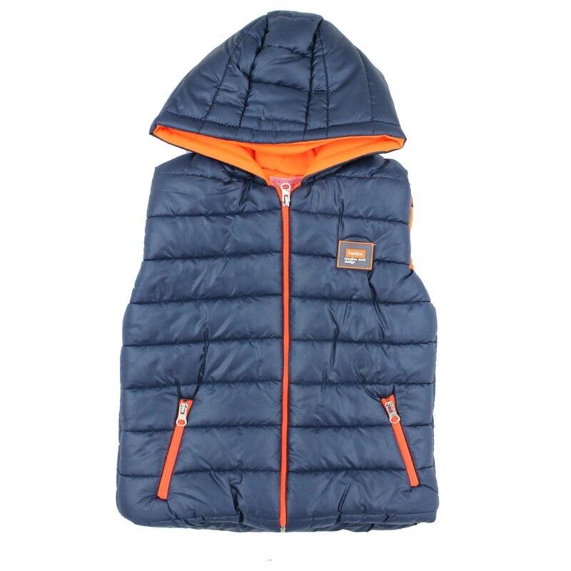 Vesta fete, poliester, Fashion, bluemarin cu portocaliu