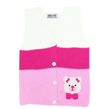 Vesta tricotata, acril, multicolor, ursulet Vesta tricotata, acril, multicolor, ursulet