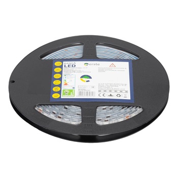 Banda LED 5x60 14.4W/m RGB IP65 Tip LED 5m/Rola Banda LED 5x60 14.4W/m RGB IP65 Tip LED 5m/Rola
