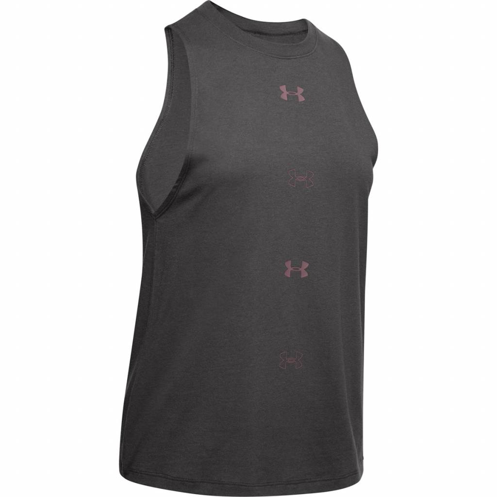 Maiou sport dama Under Armour Graphic Muscle SL 6M, Bumbac, Gri, XS