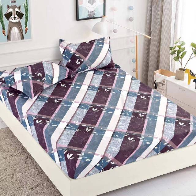 Husa de pat, 3 piese din Bumbac Finet, Syggy Pattern