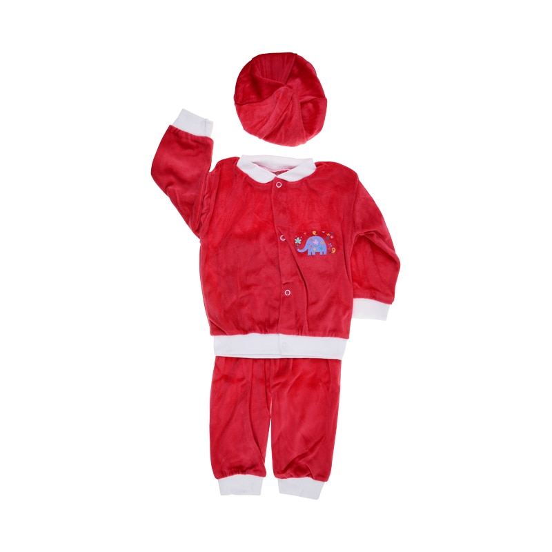 Compleu 3 piese pentru fete Mini Junior CPFMJ-127, Rosu 74 CM