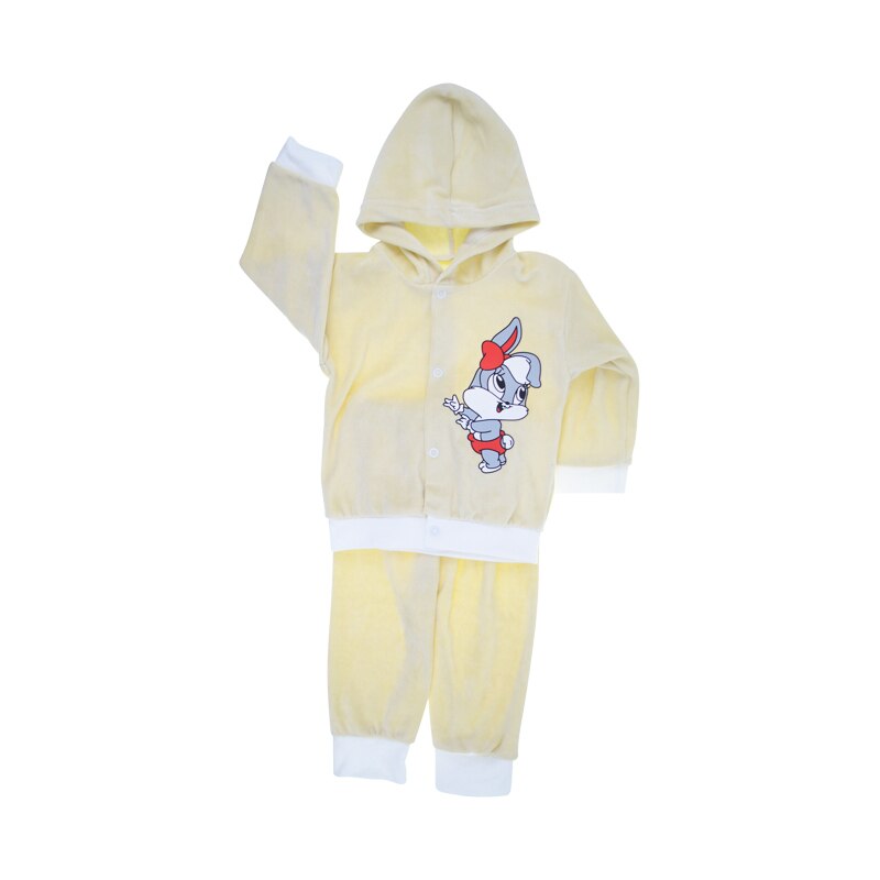 Compleu 2 piese pentru fete Mini Junior CPFMJ-125, Crem 80 CM