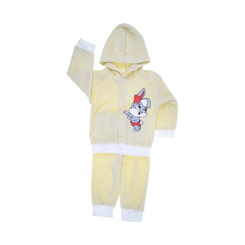 Compleu 2 piese pentru fete Mini Junior CPFMJ-125, Crem 80 CM Compleu 2 piese pentru fete Mini Junior CPFMJ-125, Crem 80 CM