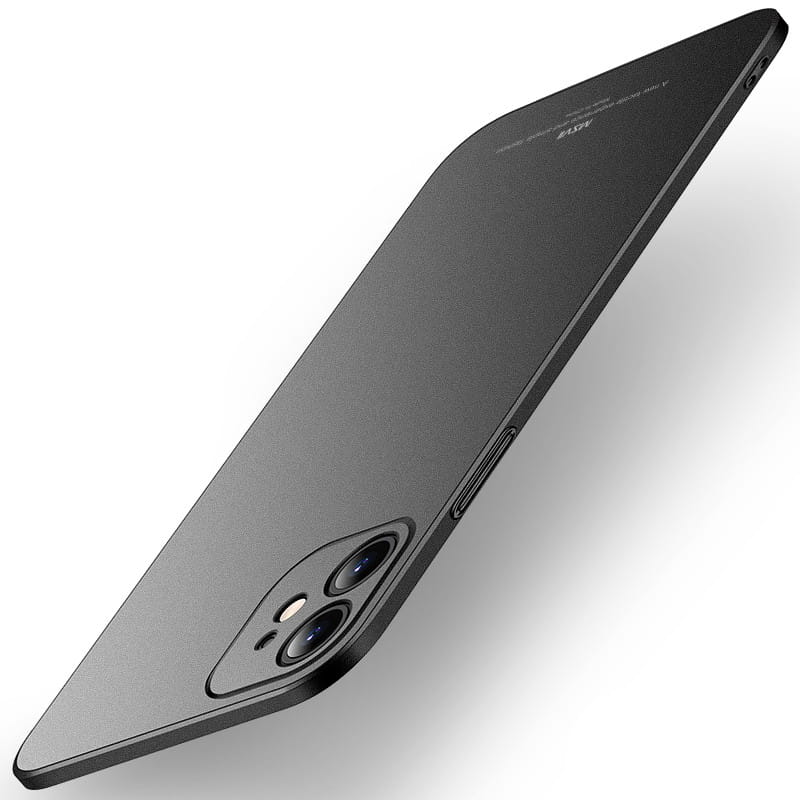 Husa de protectie MSVII Precise Hole pentru iPhone 11, Policarbonat, Negru