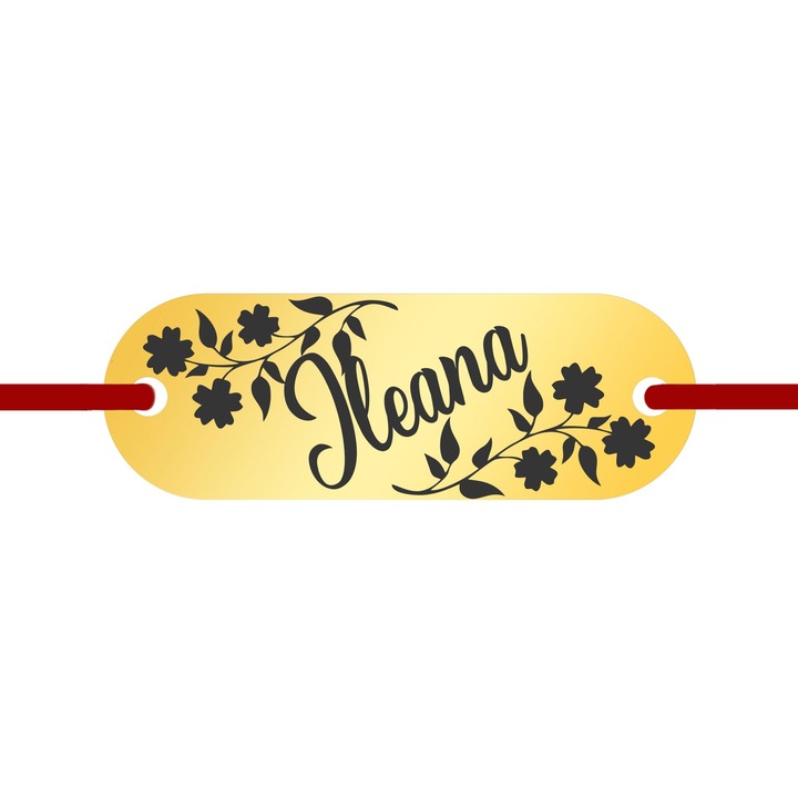 Martisor Bratara Inox Placuta Aurie Nume Ileana