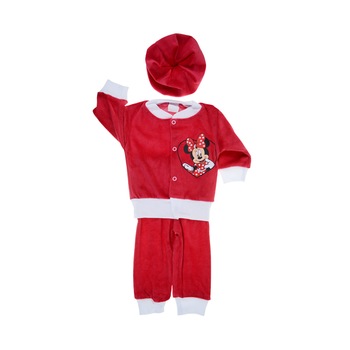 Compleu 3 piese pentru fete Mini Junior CPFMJ-128, Rosu 74 CM Compleu 3 piese pentru fete Mini Junior CPFMJ-128, Rosu 74 CM